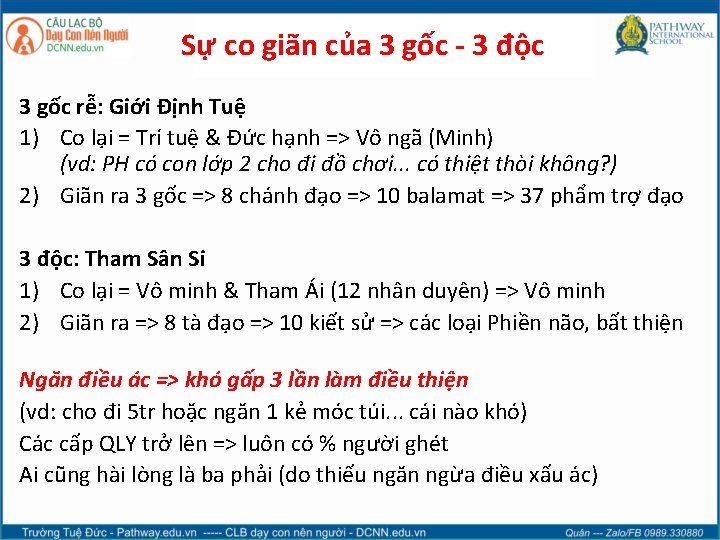 Sự co giãn của 3 gốc - 3 độc 3 gốc rễ: Giới Định