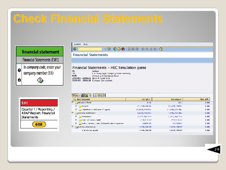 Check Financial Statements 