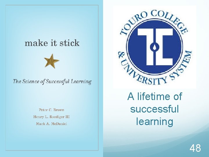 A lifetime of successful learning 48 