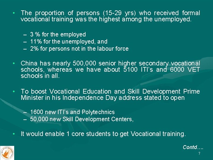 STATUS OF EDUCATION AND VOCATIONAL EDUCATION IN INDIA