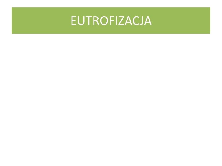 EUTROFIZACJA 