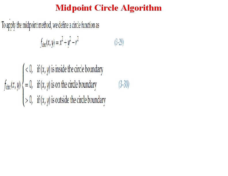 Midpoint Circle Algorithm 