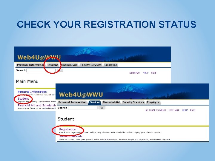 CHECK YOUR REGISTRATION STATUS 