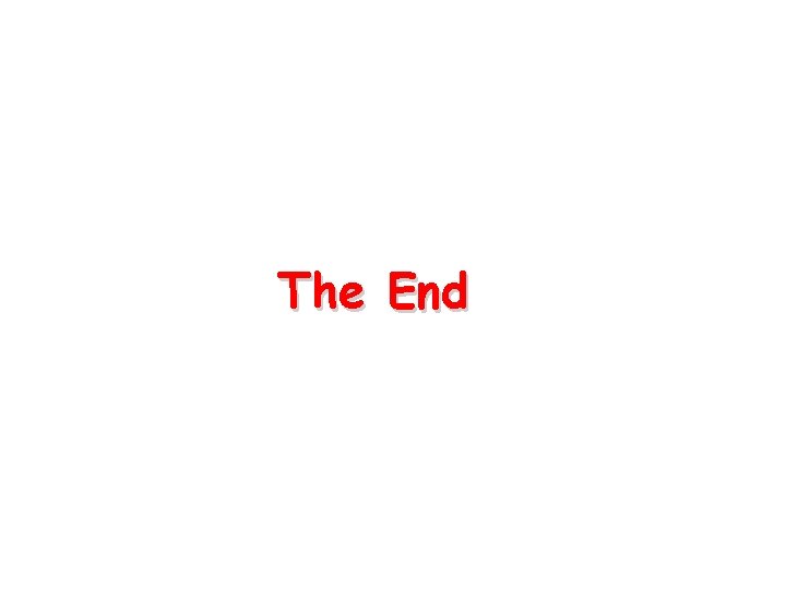 The End 