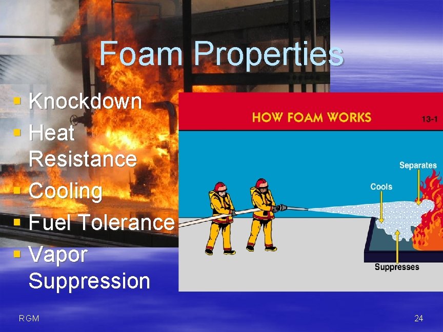 Foam Properties § Knockdown § Heat Resistance § Cooling § Fuel Tolerance § Vapor