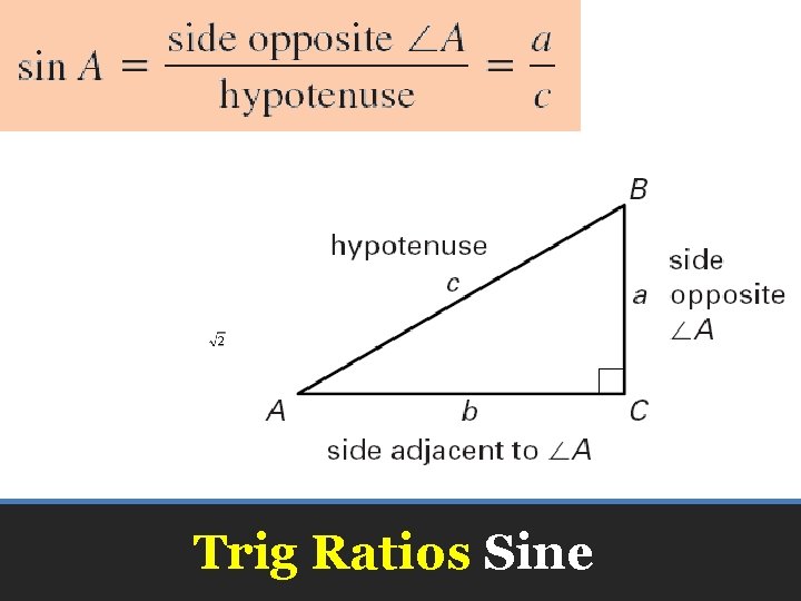 Trig Ratios Sine 