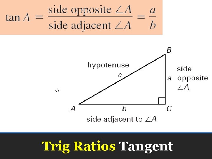 Trig Ratios Tangent 
