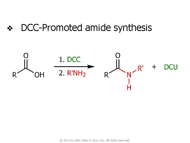 v DCC-Promoted amide synthesis © 2014 by John Wiley & Sons, Inc. All rights