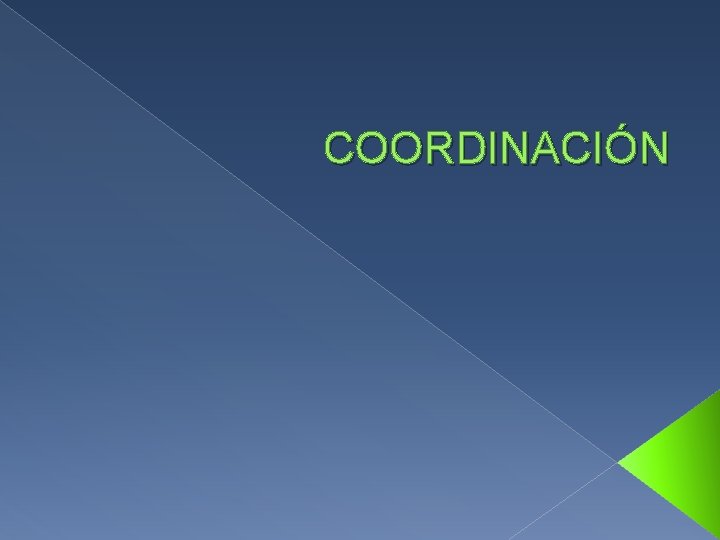 COORDINACIÓN 