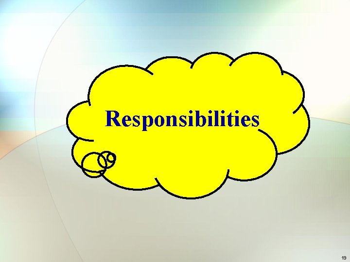 Responsibilities 19 