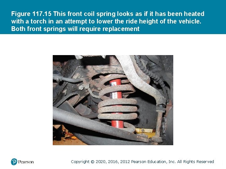 Figure 117. 15 This front coil spring looks as if it has been heated