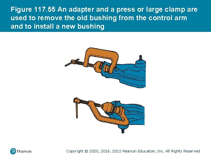 Figure 117. 55 An adapter and a press or large clamp are used to