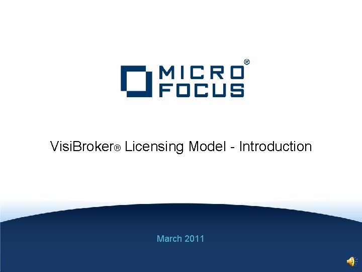 Visi. Broker® Licensing Model - Introduction March 2011 