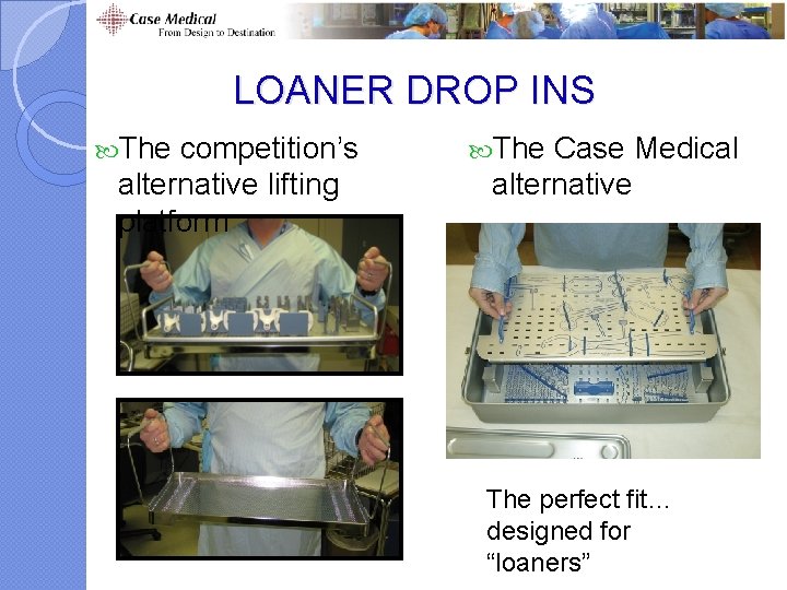 LOANER DROP INS The competition’s alternative lifting platform The Case Medical alternative The perfect LOANER DROP INS The competition’s alternative lifting platform The Case Medical alternative The perfect