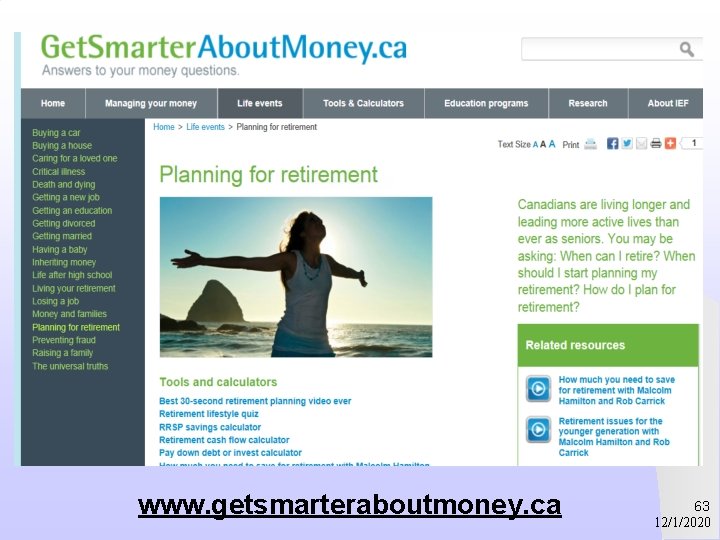 www. getsmarteraboutmoney. ca 63 12/1/2020 