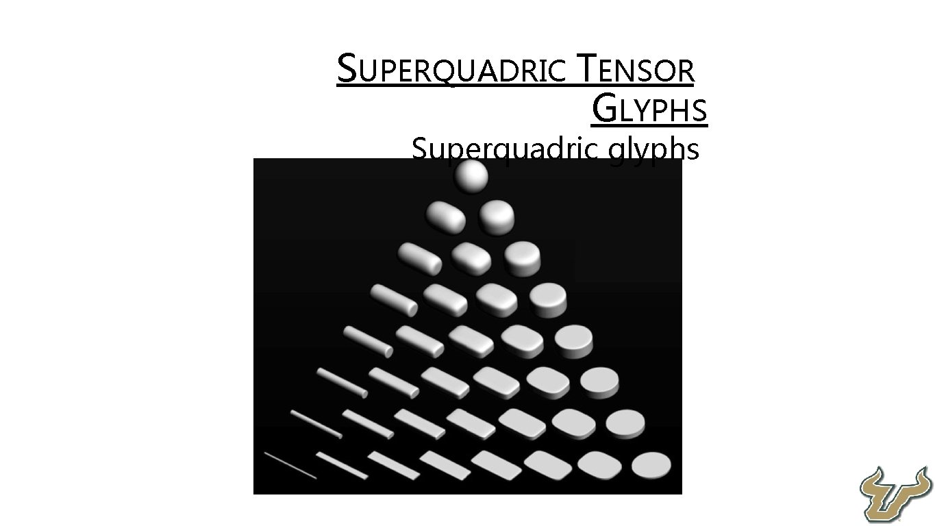  • SUPERQUADRIC TENSOR GLYPHS • Superquadric glyphs 