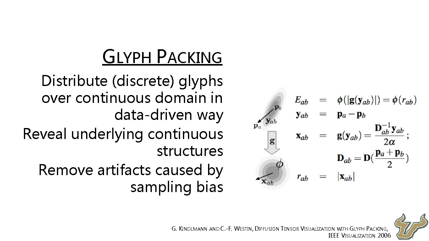  • GLYPH PACKING • Distribute (discrete) glyphs over continuous domain in data-driven way