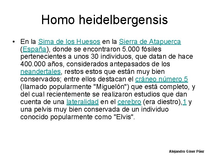 Homo heidelbergensis • En la Sima de los Huesos en la Sierra de Atapuerca