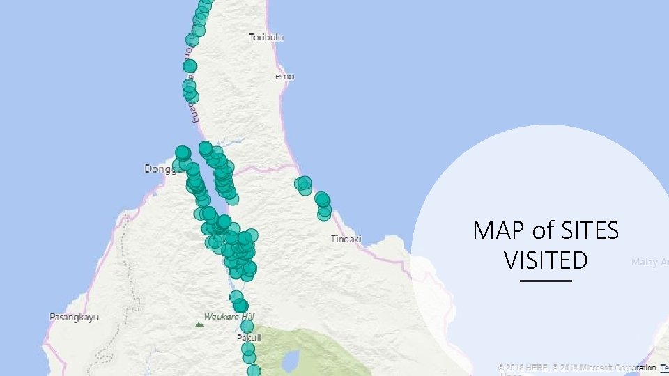 MAP of SITES VISITED 