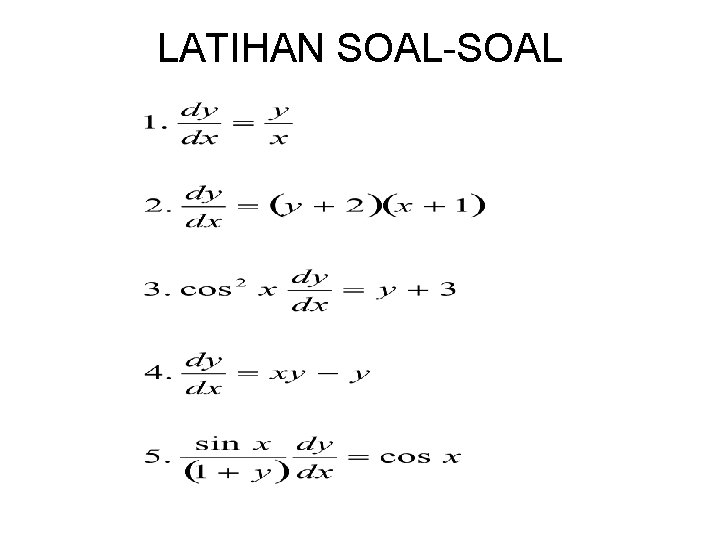 LATIHAN SOAL-SOAL LATIHAN SOAL-SOAL