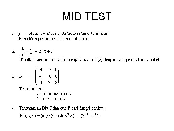 MID TEST MID TEST