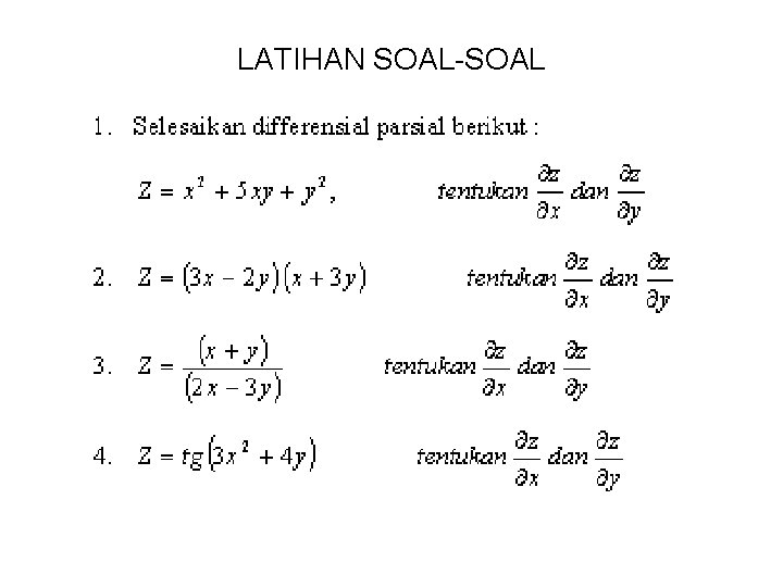 LATIHAN SOAL-SOAL LATIHAN SOAL-SOAL