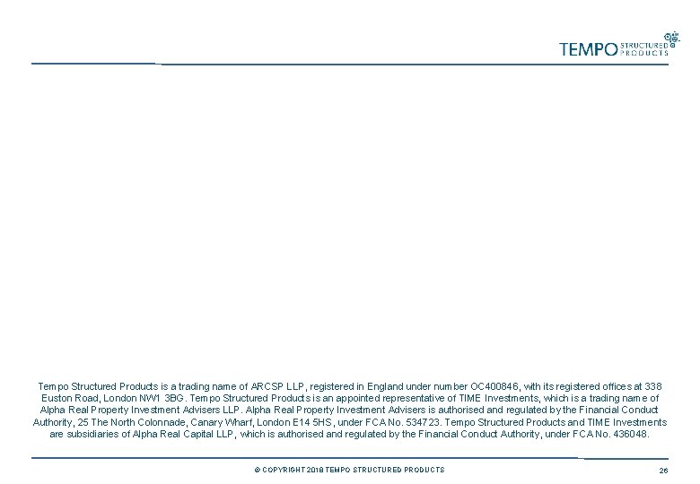 Tempo Structured Products is a trading name of ARCSP LLP, registered in England under