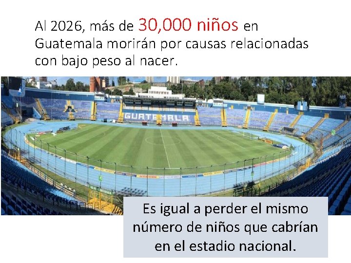 Al 2026, más de 30, 000 niños en Guatemala morirán por causas relacionadas con