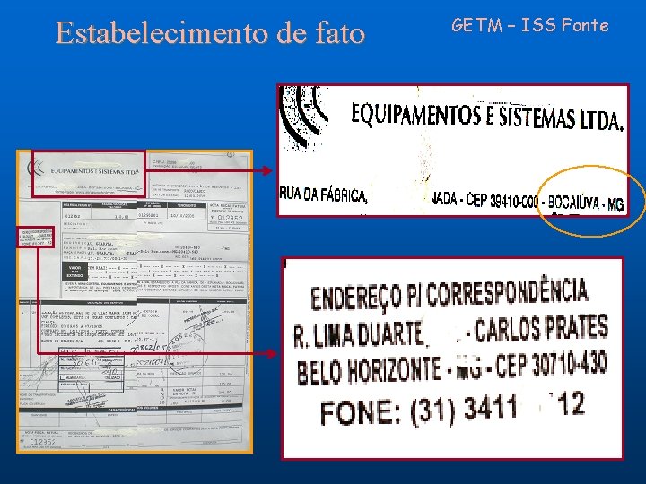 Estabelecimento de fato GETM – ISS Fonte 