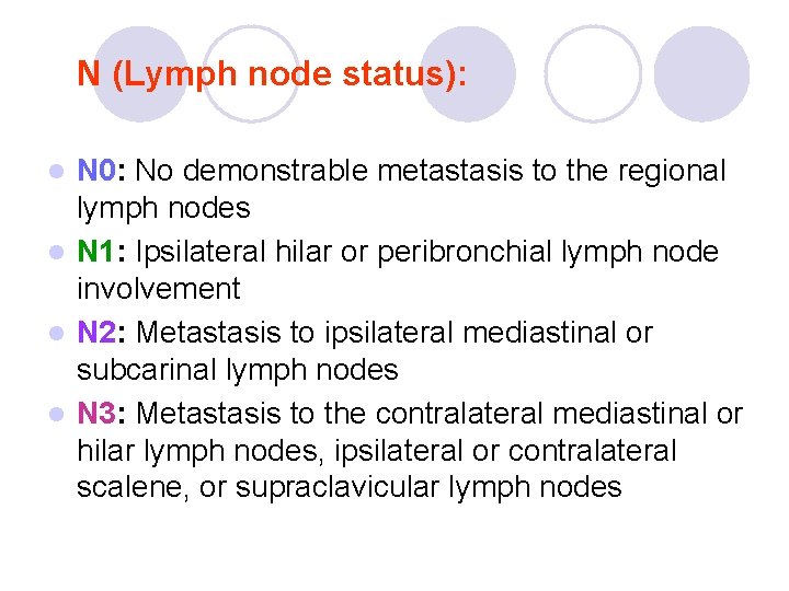 N (Lymph node status): N 0: No demonstrable metastasis to the regional lymph nodes N (Lymph node status): N 0: No demonstrable metastasis to the regional lymph nodes