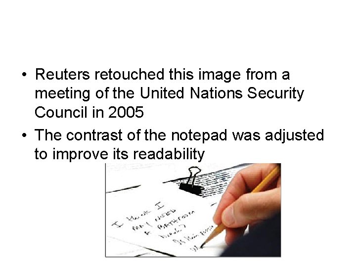  • Reuters retouched this image from a meeting of the United Nations Security