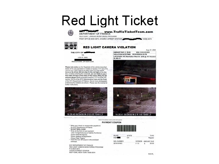 Red Light Ticket 