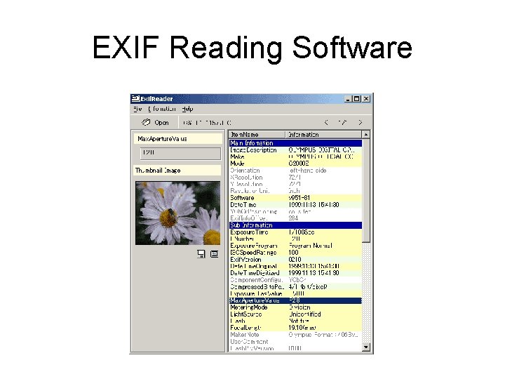 EXIF Reading Software 