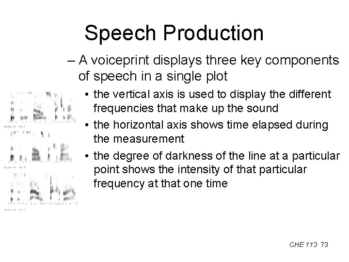 Speech Production – A voiceprint displays three key components of speech in a single