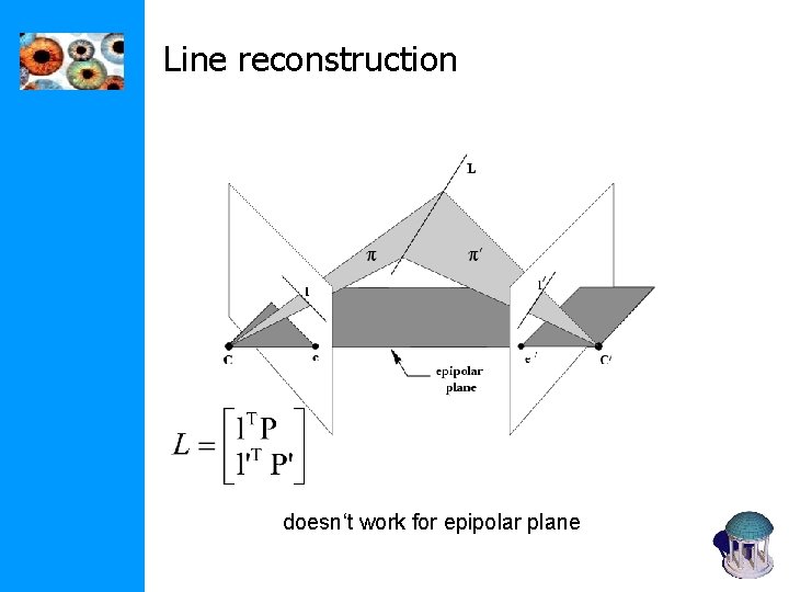 Line reconstruction doesn‘t work for epipolar plane Line reconstruction doesn‘t work for epipolar plane