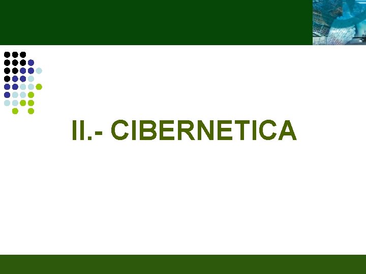 II. - CIBERNETICA 