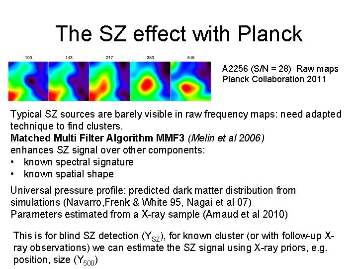 The SZ effect with Planck A 2256 (S/N = 28) Raw maps Planck Collaboration