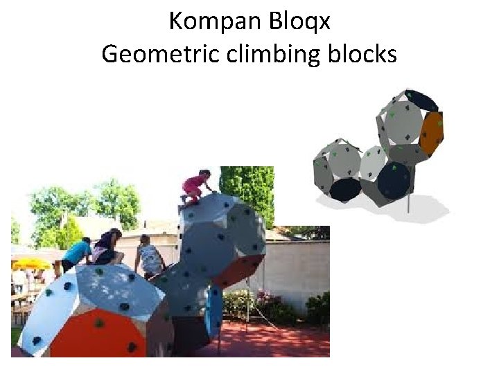 Kompan Bloqx Geometric climbing blocks 