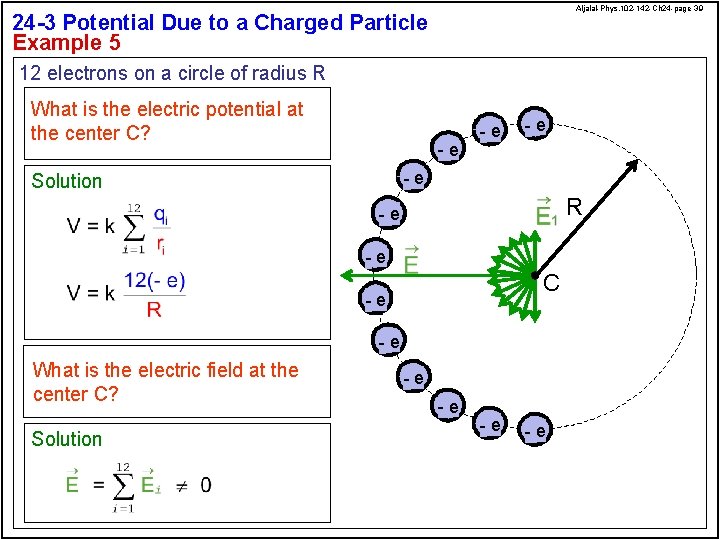Aljalal-Phys. 102 -142 -Ch 24 -page 39 24 -3 Potential Due to a Charged