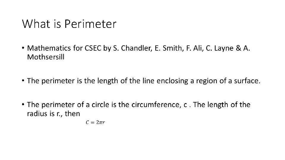 What is Perimeter • 