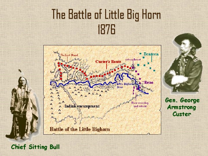 The Battle of Little Big Horn 1876 Gen. George Armstrong Custer Chief Sitting Bull