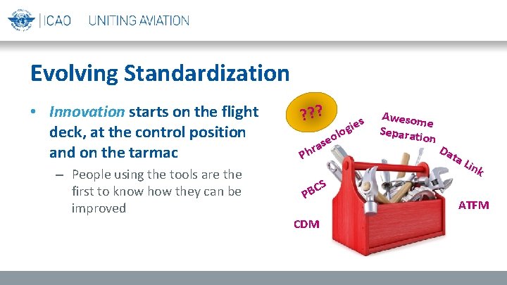 Evolving Standardization • Innovation starts on the flight deck, at the control position and