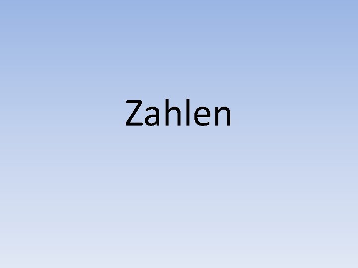 Zahlen 