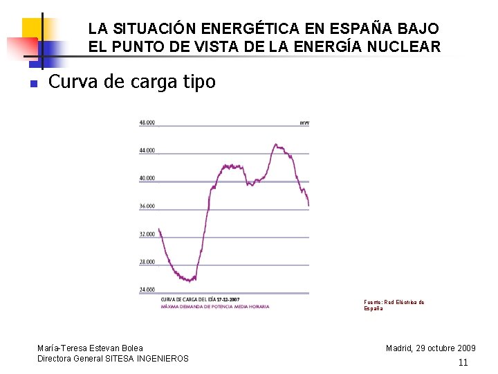 LA SITUACIÓN ENERGÉTICA EN ESPAÑA BAJO EL PUNTO DE VISTA DE LA ENERGÍA NUCLEAR