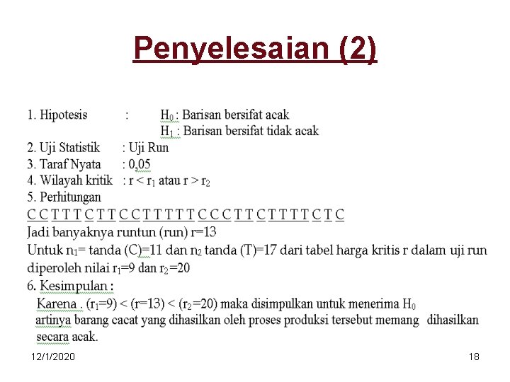 Penyelesaian (2) 12/1/2020 18 