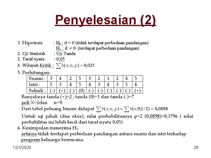 Penyelesaian (2) 12/1/2020 28 