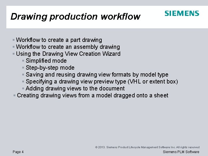 Drawing production workflow § Workflow to create a part drawing § Workflow to create