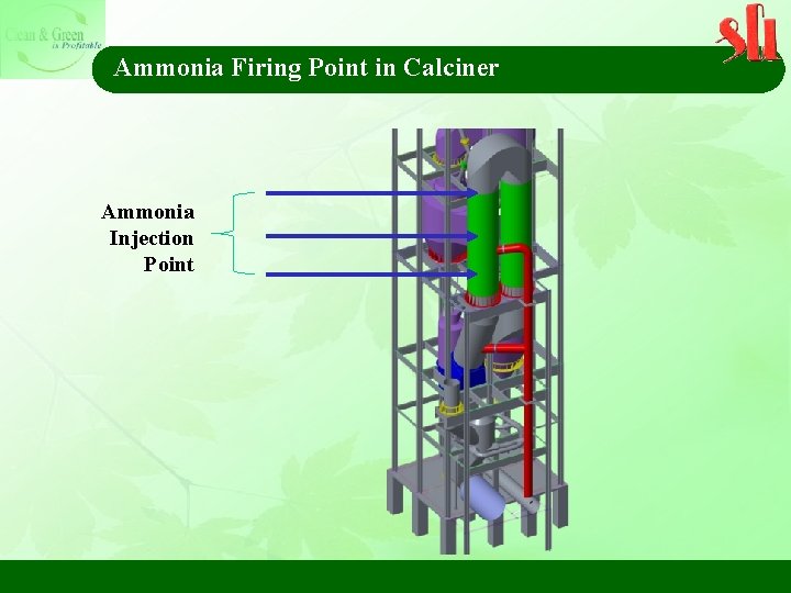 Ammonia Firing Point in Calciner Ammonia Injection Point 