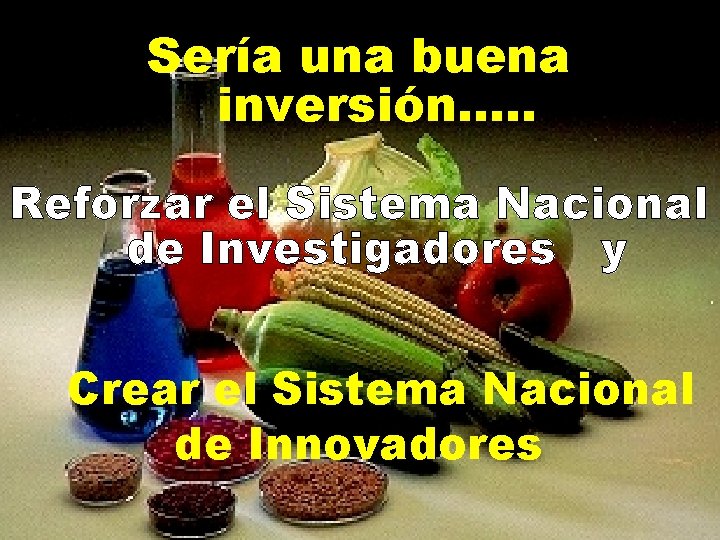 Sería una buena inversión…. . Reforzar el Sistema Nacional de Investigadores y Crear el