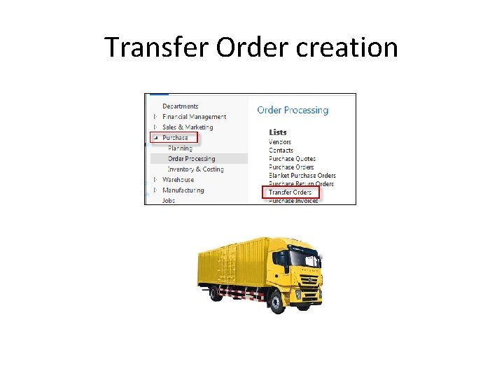 Transfer Order creation 